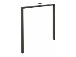 Mesa de comedor extensible de madera Ribo-Color Marrón-Base y soporte con ruedas-Alargaderas -Ancho extensible
