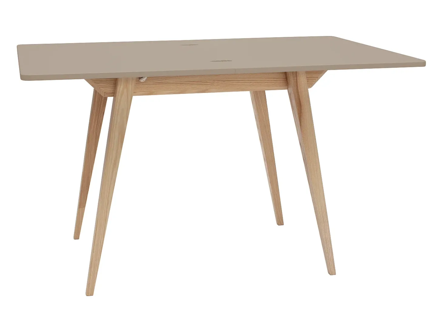 Mesa de comedor extensible 90 x 65 cm Envelope Marrón Beige