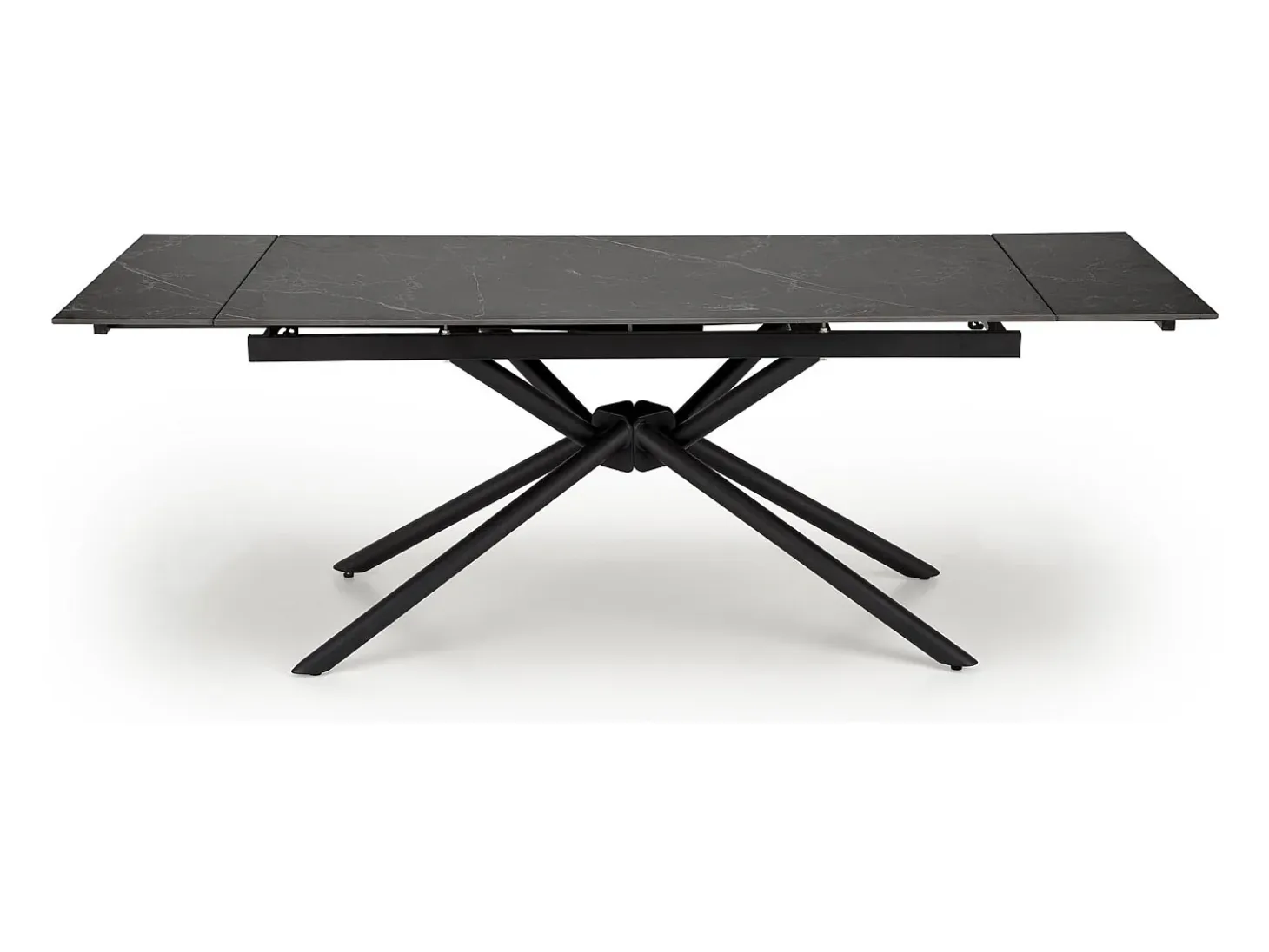 Mesa de comedor extensible Viktor de mármol negro 160 - 200 cm