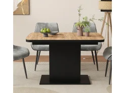 Mesa de comedor goldkraft roble/negro 120x80x3.6 fenaro