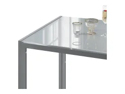 Mesa de comedor gris 120x70x75 grand