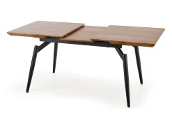 Mesa de comedor gris y roble con hoja extensible Soli