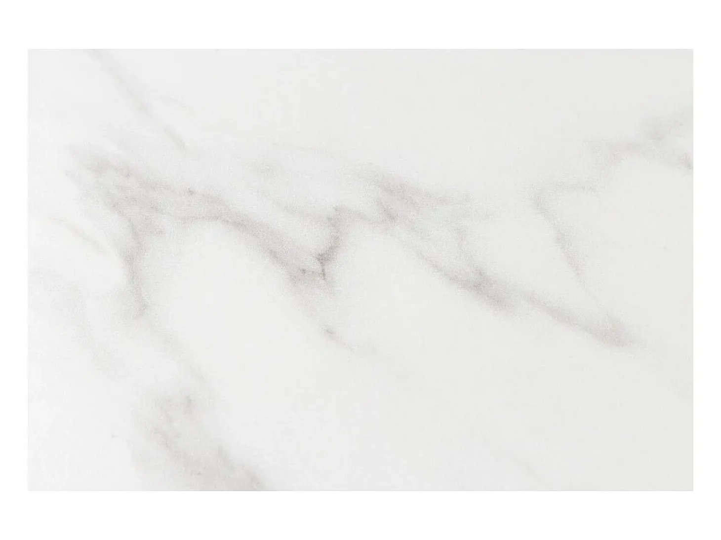 Mesa de comedor HEXA 160 cm – Tablero de cerámica efecto mármol blanco y estructura de metal negro