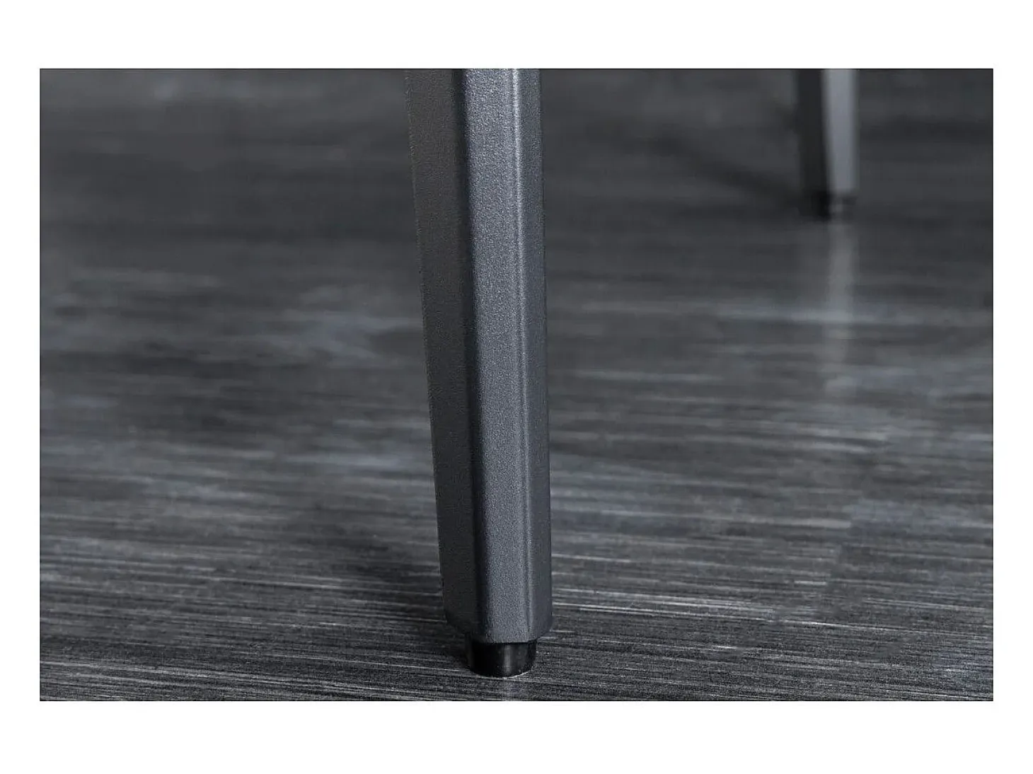 Mesa de comedor HEXA 160 cm – Tablero de cerámica efecto mármol blanco y estructura de metal negro
