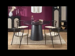 Mesa de comedor Laury 120cm redonda negra de diseño