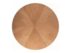 Mesa de comedor Lindsay redonda de roble de 120 cm