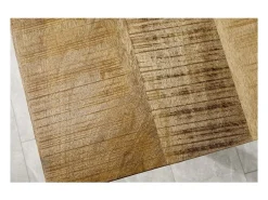 Mesa de comedor LODEN 200 cm – Tablero de madera maciza de mango y patas de metal negro