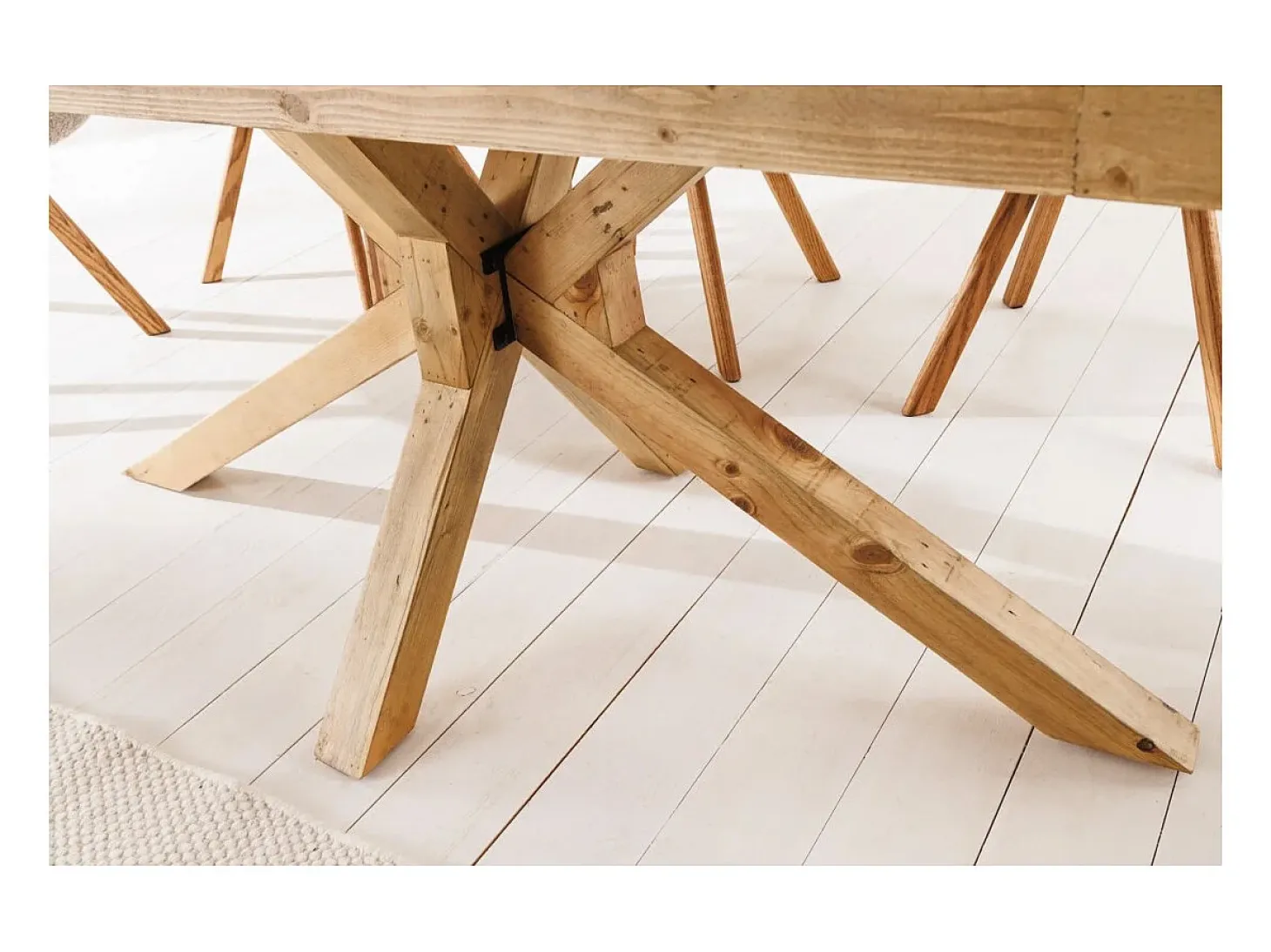 Mesa de comedor LOVARK – Rectangular 200 cm – Madera maciza de pino