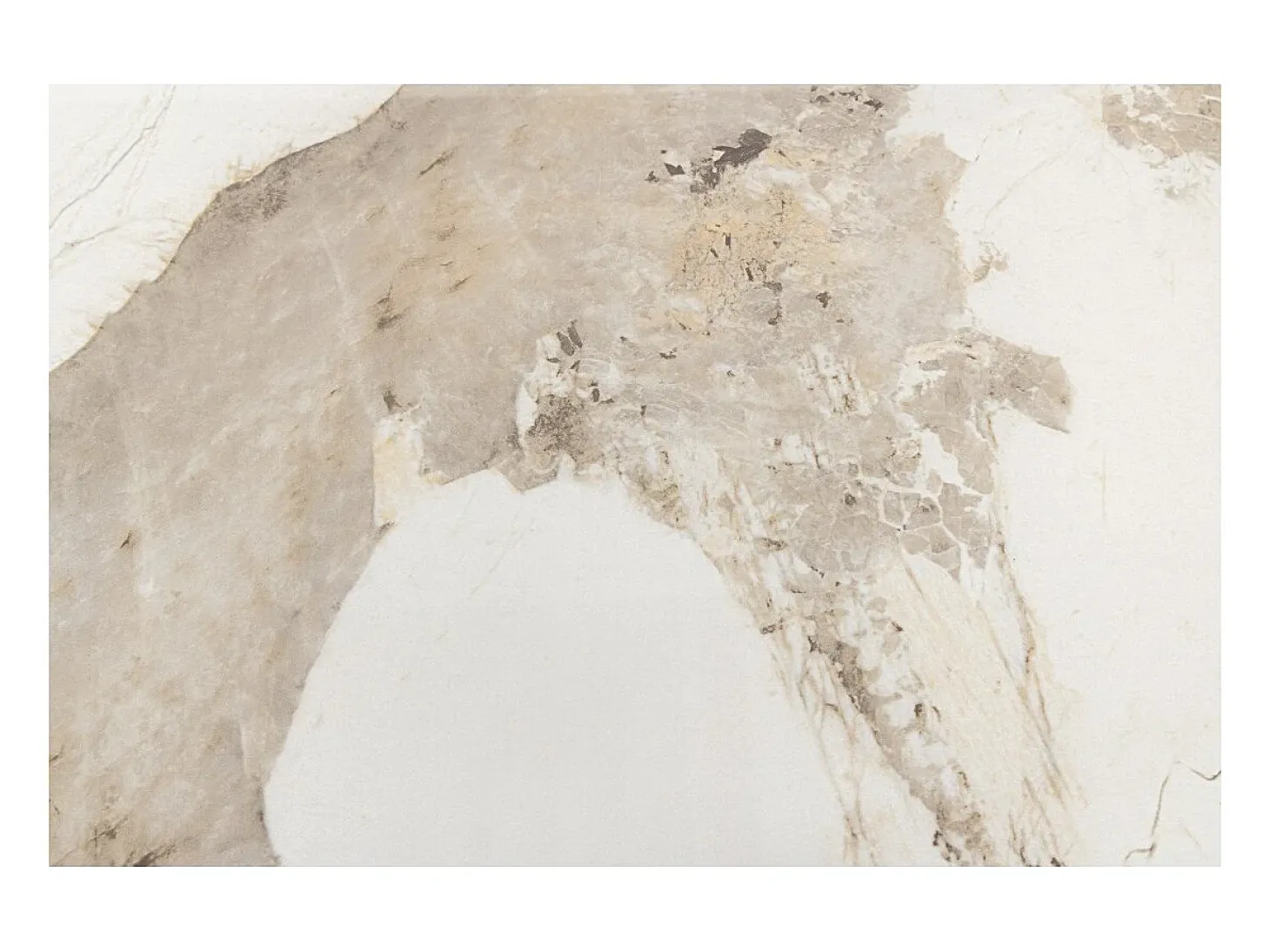 Mesa de comedor LUMEA – Ovalada 200 cm – Efecto mármol blanco – Pie ancho – Estilo contemporáneo