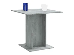 Mesa de comedor madera contrachapada gris Sonoma 80x80x75 cm