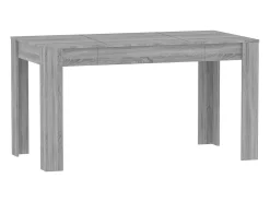 Mesa de comedor madera contrachapada gris Sonoma 140x74,5x76 cm