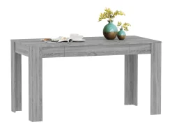 Mesa de comedor madera contrachapada gris Sonoma 140x74,5x76 cm