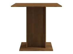Mesa de comedor madera contrachapada roble marrón 80x80x75 cm