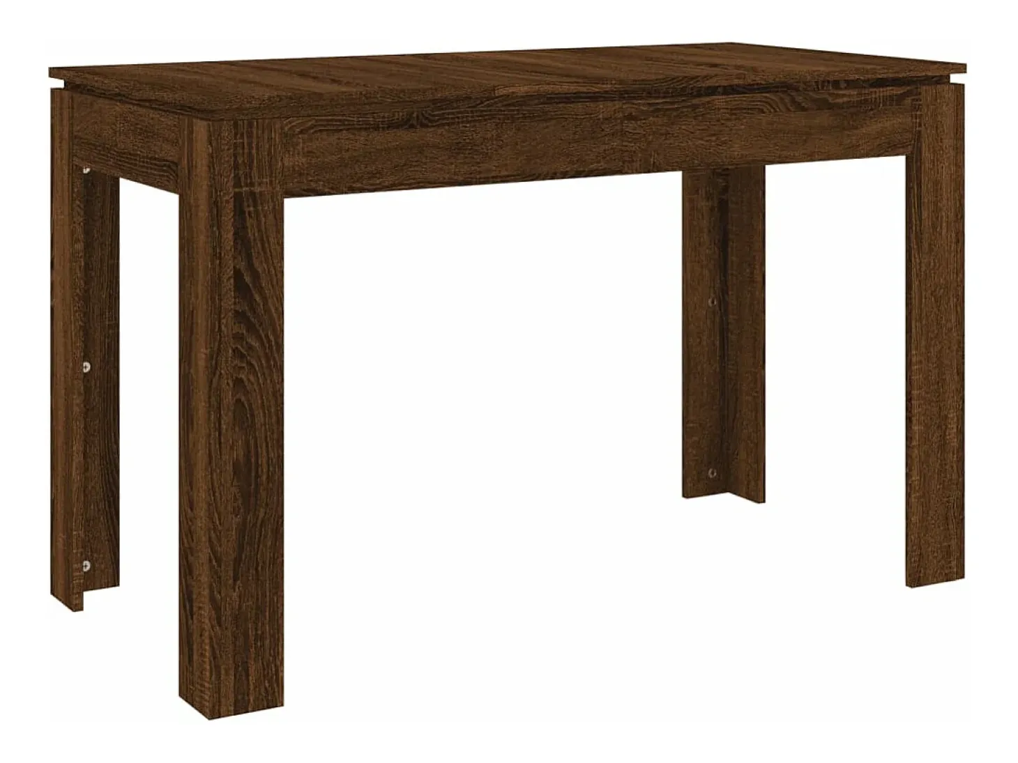 Mesa de comedor madera contrachapada roble marrón 120x60x76 cm