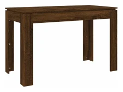 Mesa de comedor madera contrachapada roble marrón 120x60x76 cm