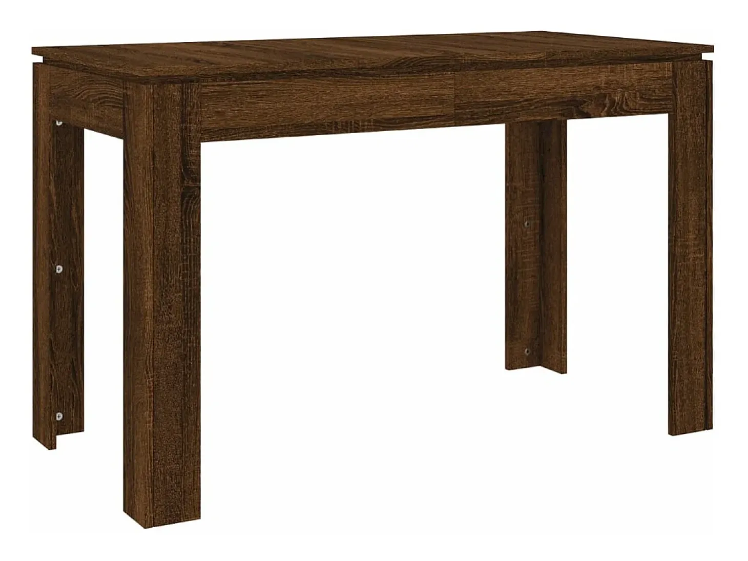 Mesa de comedor madera contrachapada roble marrón 120x60x76 cm