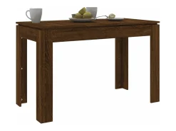 Mesa de comedor madera contrachapada roble marrón 120x60x76 cm