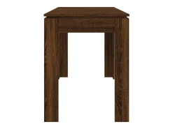 Mesa de comedor madera contrachapada roble marrón 120x60x76 cm