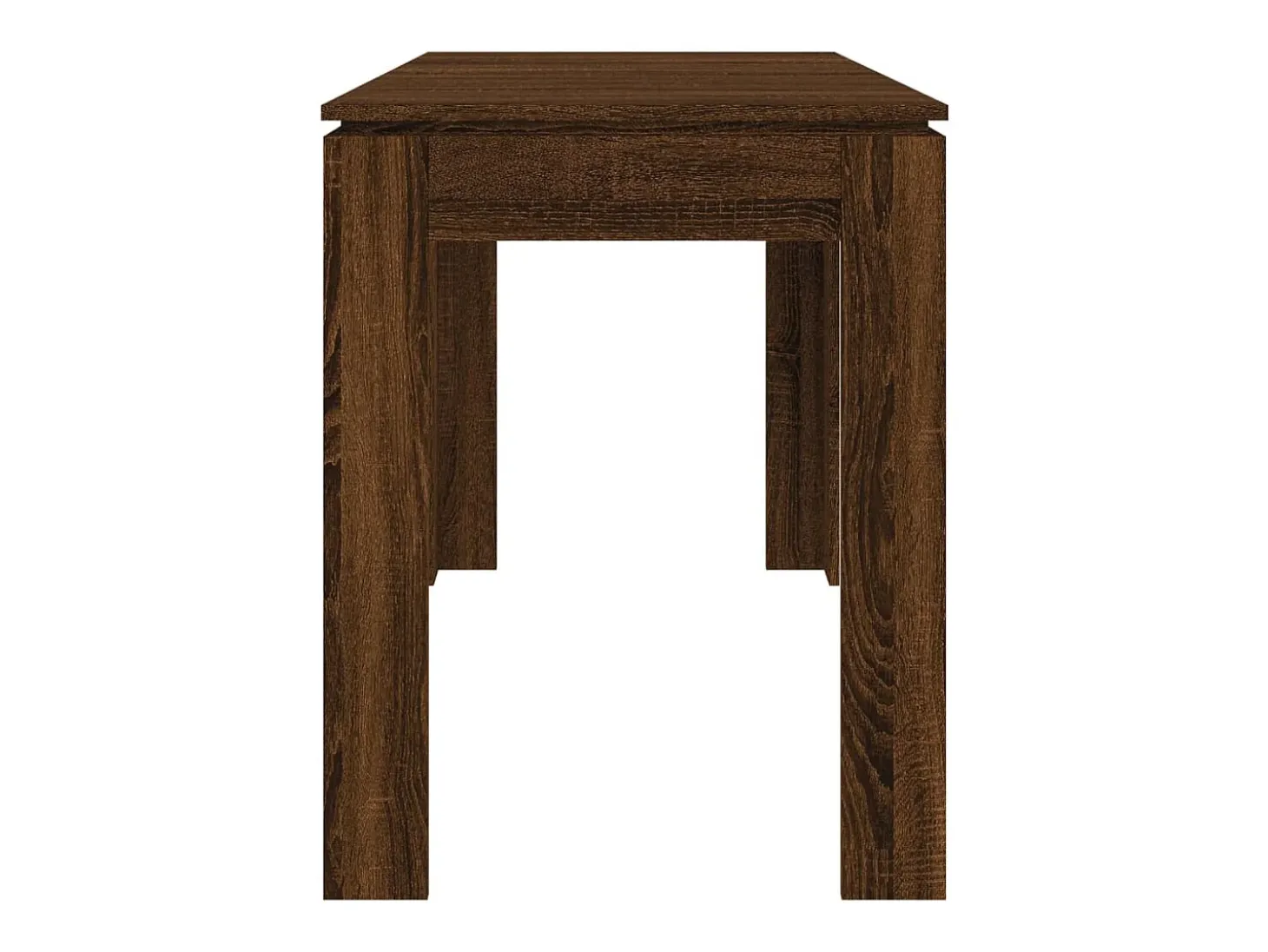 Mesa de comedor madera contrachapada roble marrón 120x60x76 cm