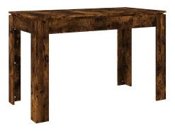 Mesa de comedor madera contrachapada roble ahumado 120x60x76 cm