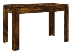 Mesa de comedor madera contrachapada roble ahumado 120x60x76 cm