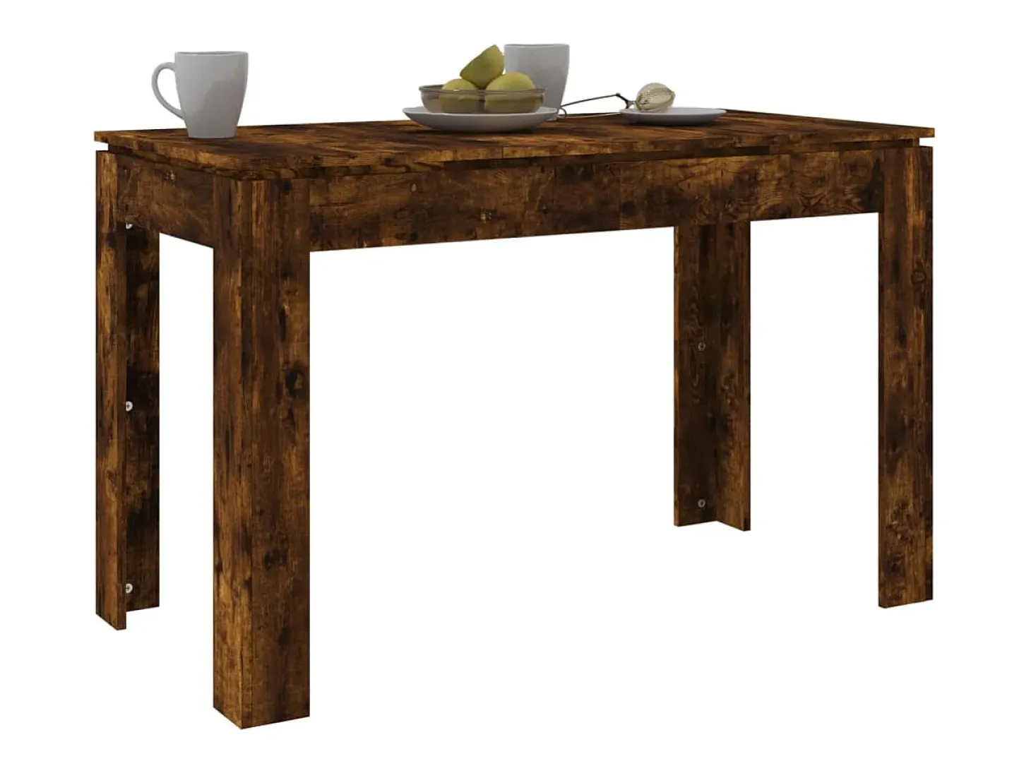 Mesa de comedor madera contrachapada roble ahumado 120x60x76 cm