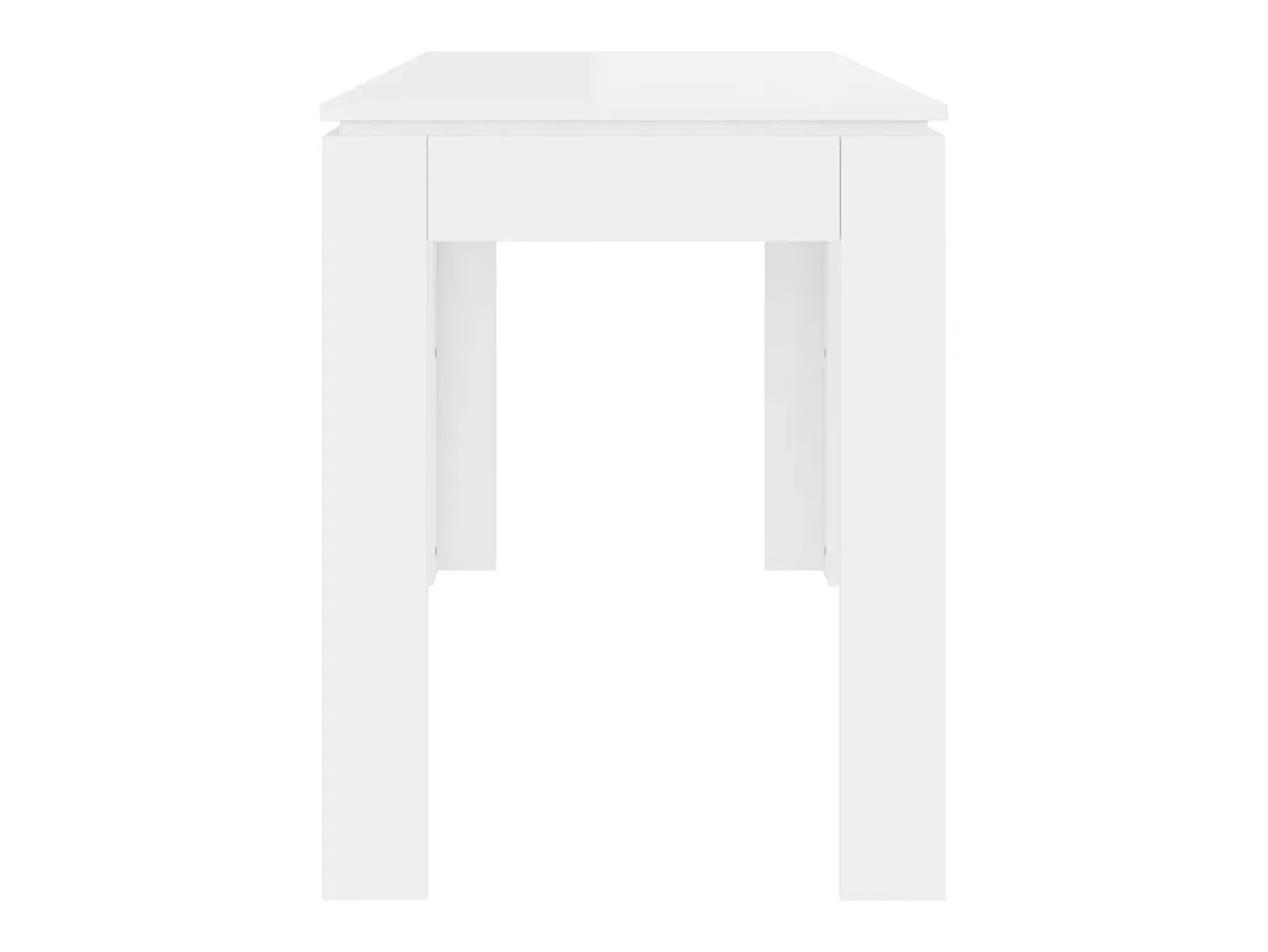 Mesa de comedor madera de ingeniería blanco brillo 120x60x76 cm ES518027