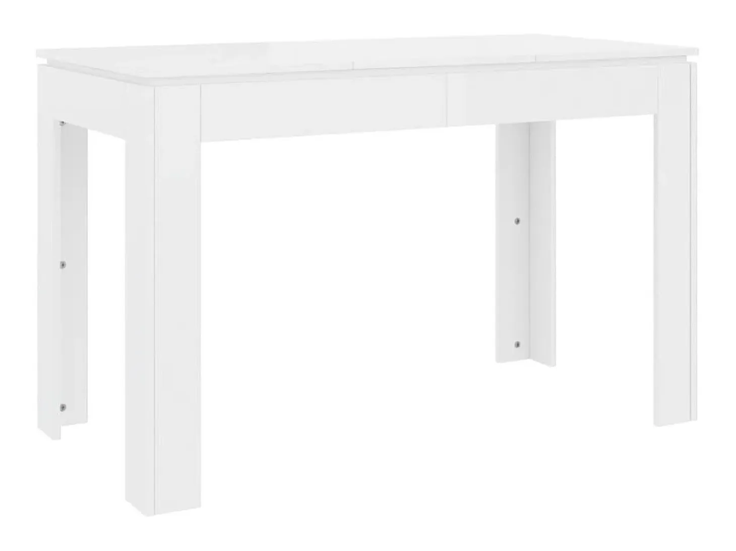 Mesa de comedor madera de ingeniería blanco brillo 120x60x76 cm ES518027