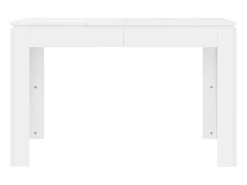 Mesa de comedor madera de ingeniería blanco brillo 120x60x76 cm
