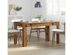 Mesa de comedor madera ingeniería envejecida 140x74,5x76 cm