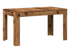 Mesa de comedor madera ingeniería envejecida 140x74,5x76 cm