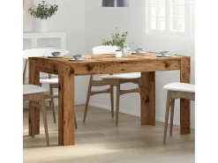Mesa de comedor madera ingeniería envejecida 140x74,5x76 cm
