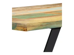 Mesa de comedor madera maciza reciclada 120x60x76 cm