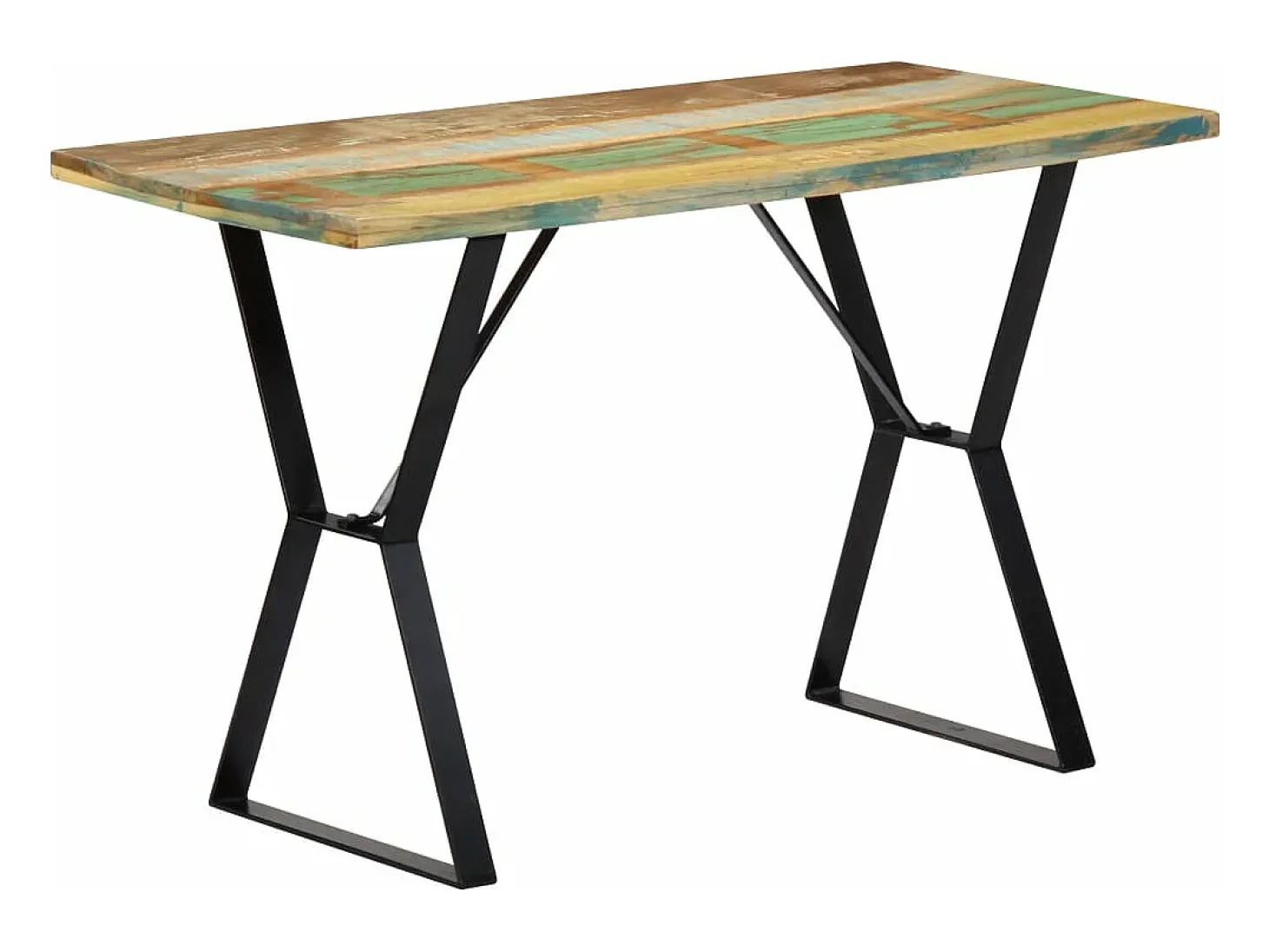 Mesa de comedor madera maciza reciclada 120x60x76 cm