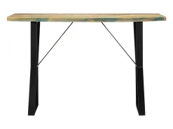 Mesa de comedor madera maciza reciclada 120x60x76 cm
