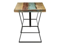 Mesa de comedor madera maciza reciclada 120x60x76 cm