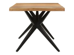Mesa de comedor madera maciza de acacia negra 180x90x77 cm