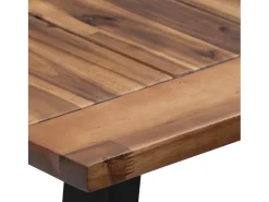 Mesa de comedor madera maciza de acacia 180x90 cm