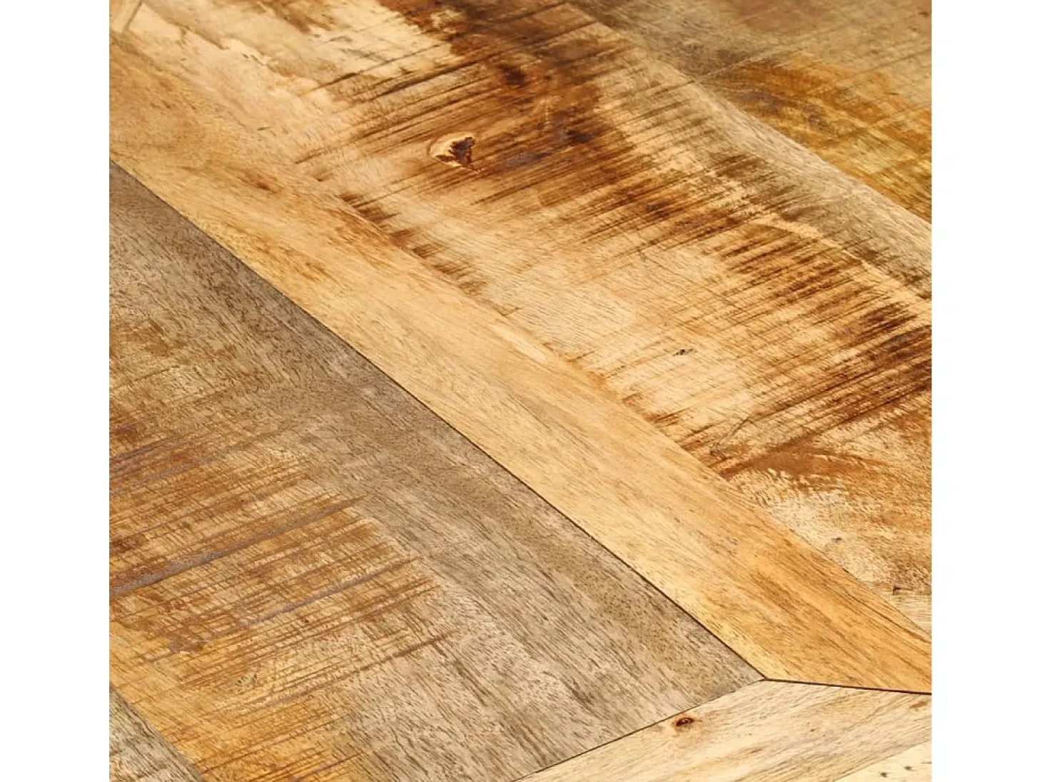 Mesa de comedor madera maciza de mango sin tratar Ø150x76 cm