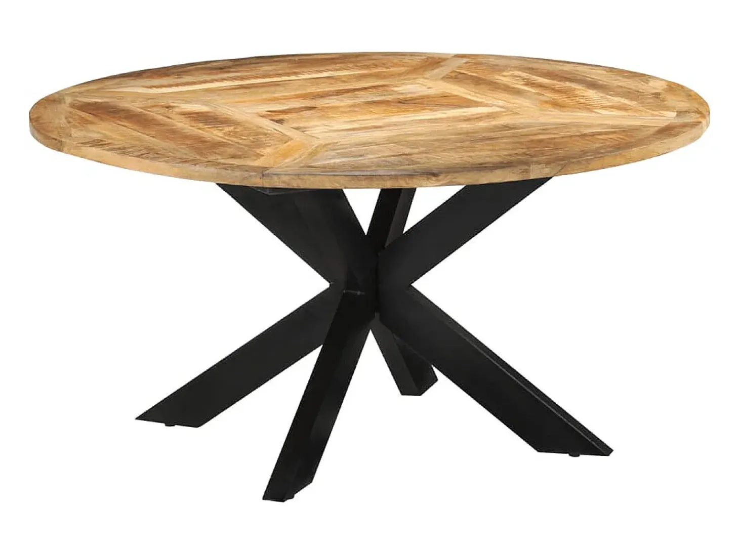 Mesa de comedor madera maciza de mango sin tratar Ø150x76 cm