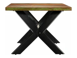 Mesa de comedor madera maciza reciclada 200x100x75 cm