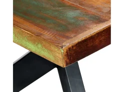Mesa de comedor madera maciza reciclada 200x100x75 cm
