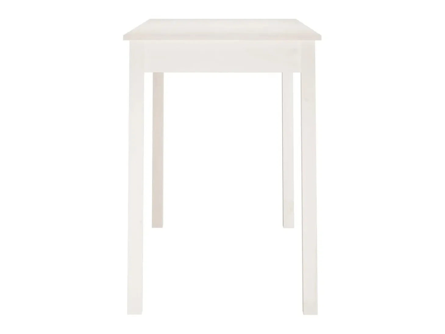 Mesa de comedor madera maciza de pino blanca 110x55x75 cm ES569364