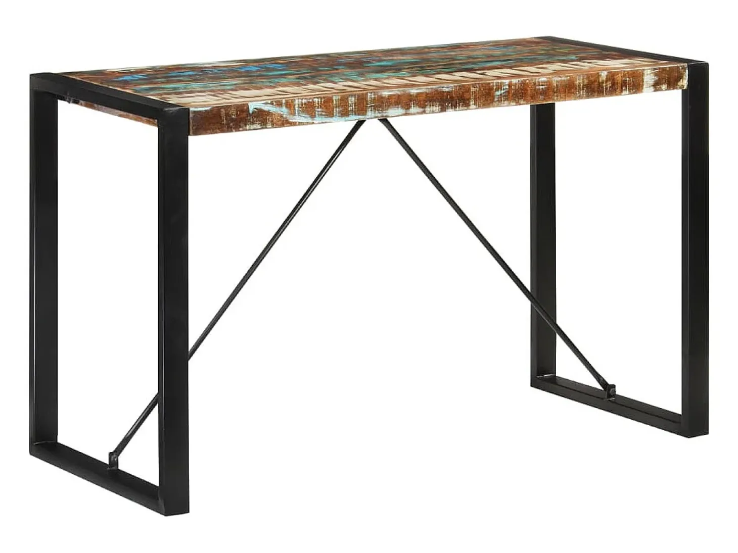 Mesa de comedor madera maciza reciclada 120x55x76 cm