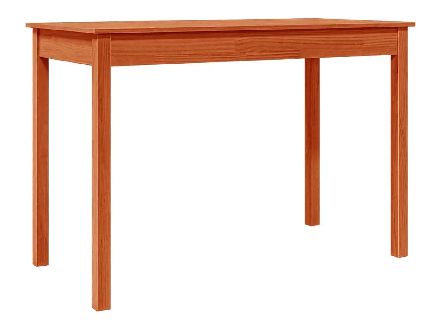 Mesa de comedor madera maciza de pino marrón cera 110x55x75 cm