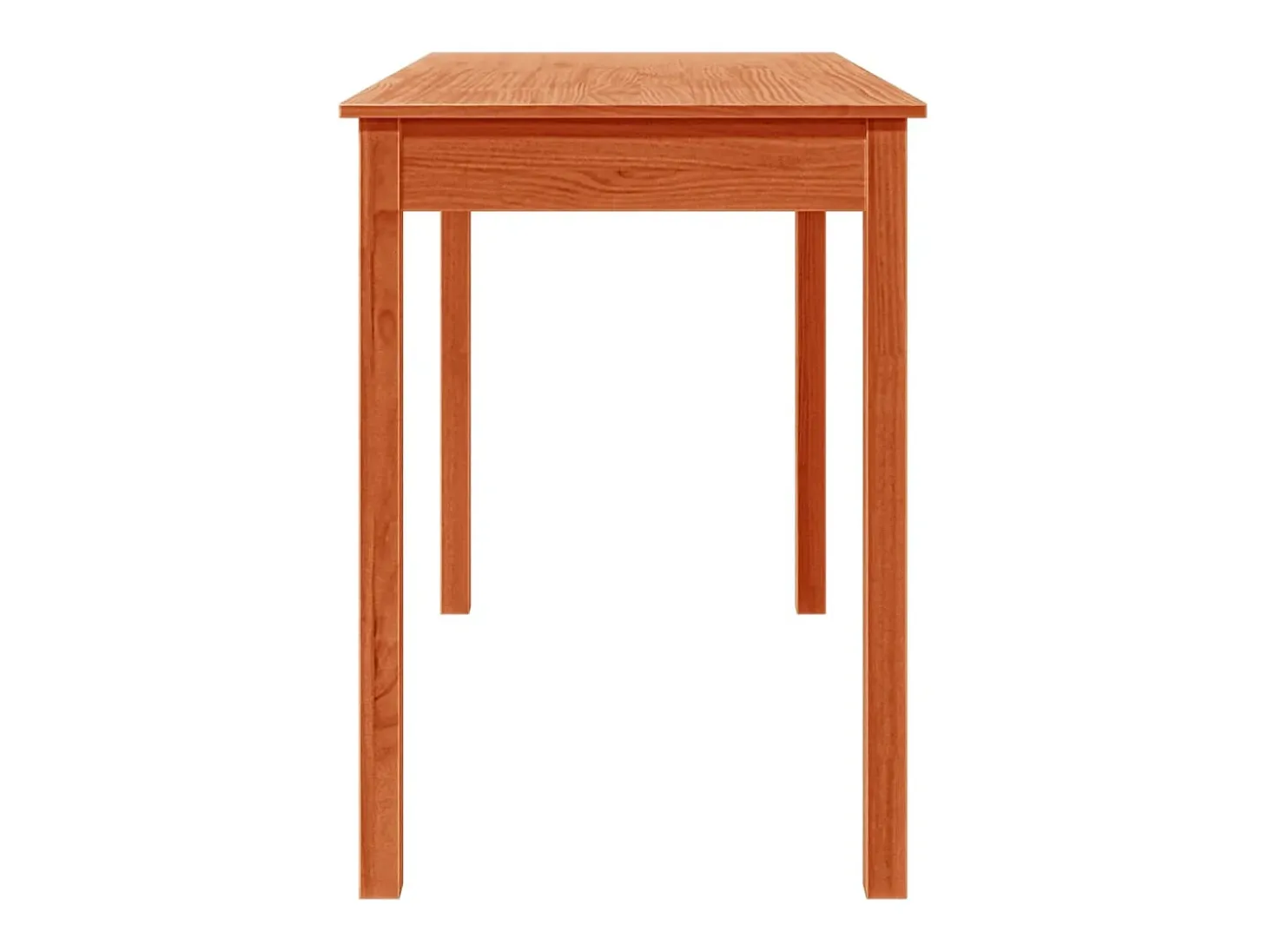 Mesa de comedor madera maciza de pino marrón cera 110x55x75 cm
