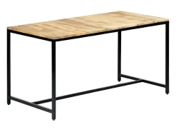 Mesa de comedor madera maciza de mango en bruto 140x70x75 cm