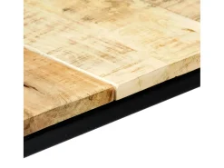 Mesa de comedor madera maciza de mango en bruto 140x70x75 cm