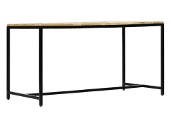 Mesa de comedor madera maciza de mango en bruto 140x70x75 cm