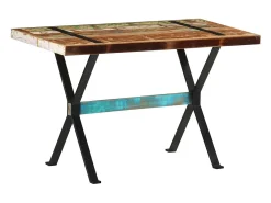 Mesa de comedor madera maciza reciclada 120x60x76 cm